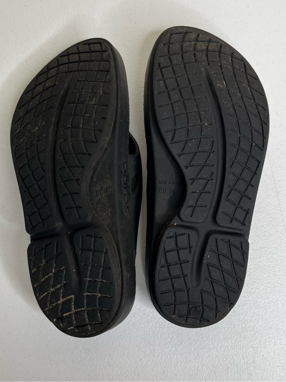 Oofos Ooriginal Recovery Sandal Black Flip Flop Thong Comfort Unisex Women 8 - Picture 8 of 10